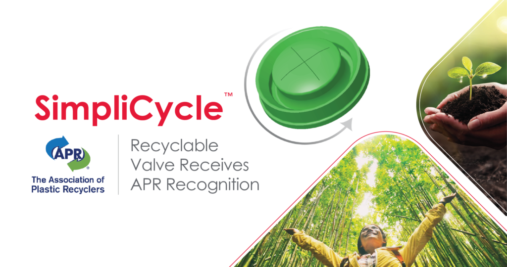 SimpliCycle recyclable valve receives APR recognition