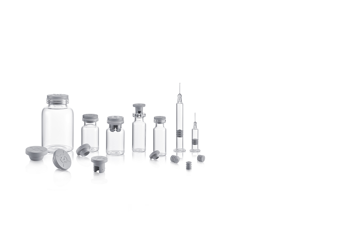 Aptar Pharma’s PremiumFill® advanced parenteral closure solutions with PFS plungers and vial stoppers.