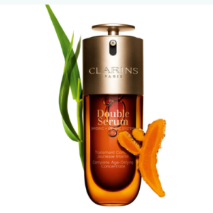 Aptar Beauty Clarins Double Serum Packshot With Ingredients White Background